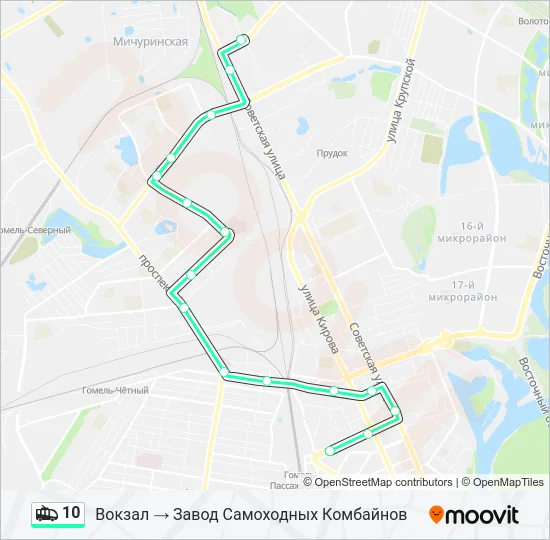 10 Trolleybus Line Map