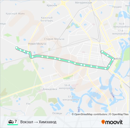 7 Trolleybus Line Map