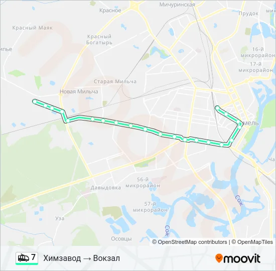7 Trolleybus Line Map