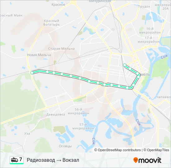 7 Trolleybus Line Map