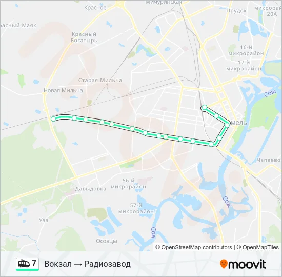 7 Trolleybus Line Map