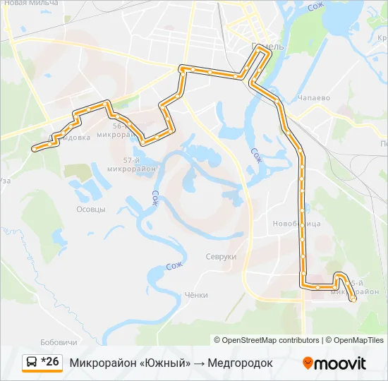 *26 Bus Line Map