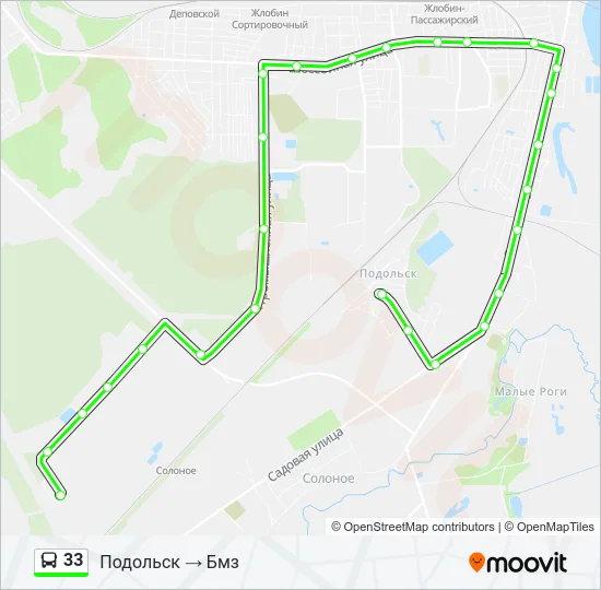 33 Bus Line Map