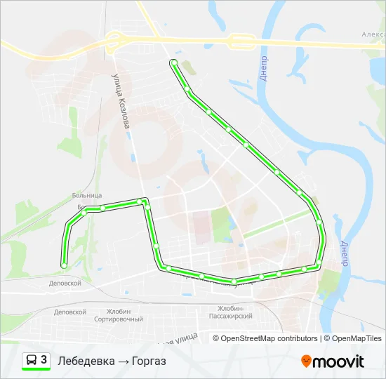 3 Bus Line Map
