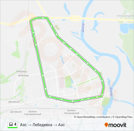 4 Bus Line Map