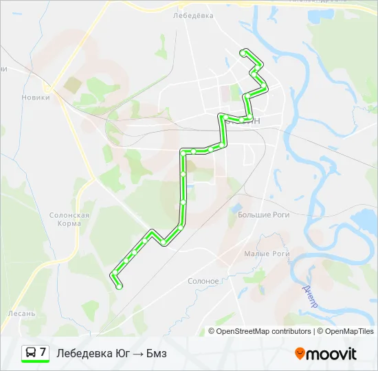 7 Bus Line Map