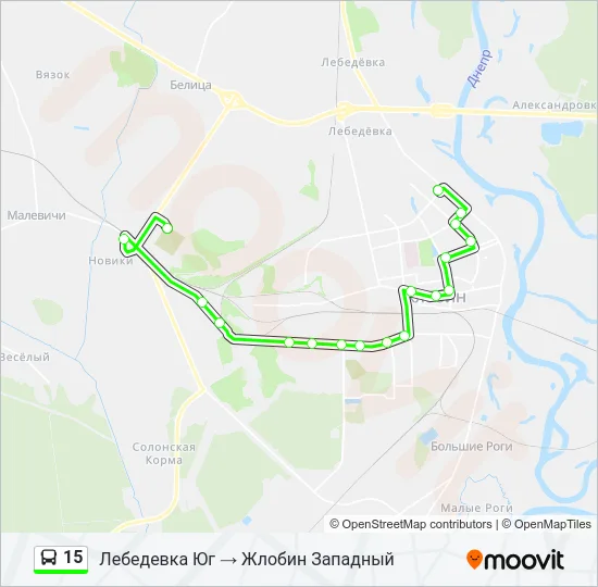 15 Bus Line Map
