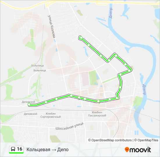 16 Bus Line Map