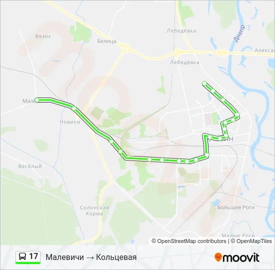 17 Bus Line Map