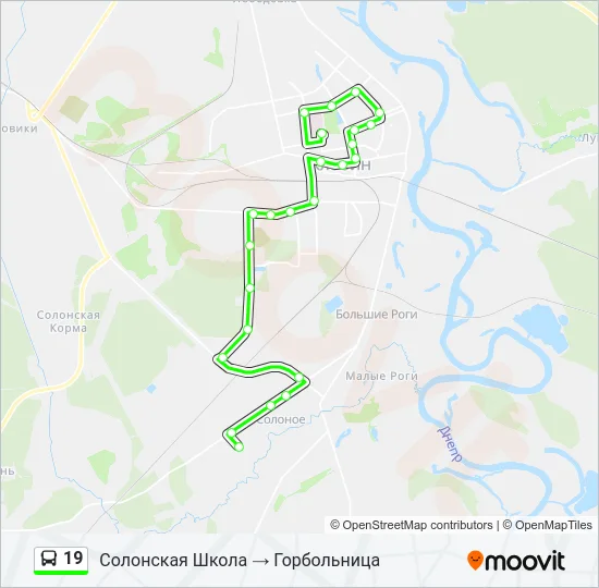 19 Bus Line Map