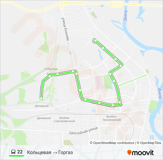 22 Bus Line Map