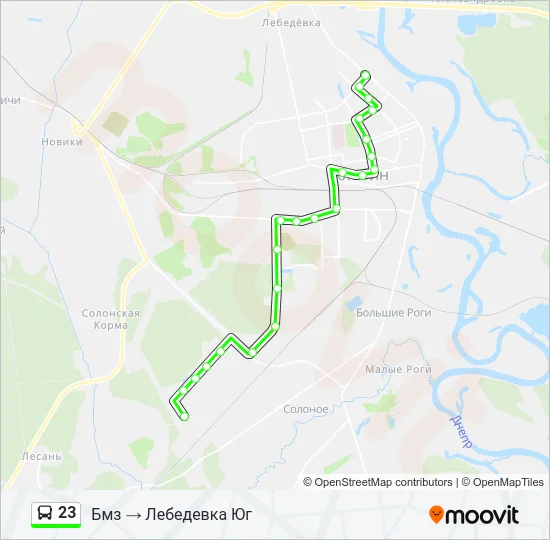 23 Bus Line Map