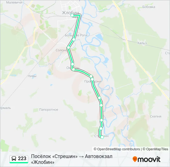 223 Bus Line Map