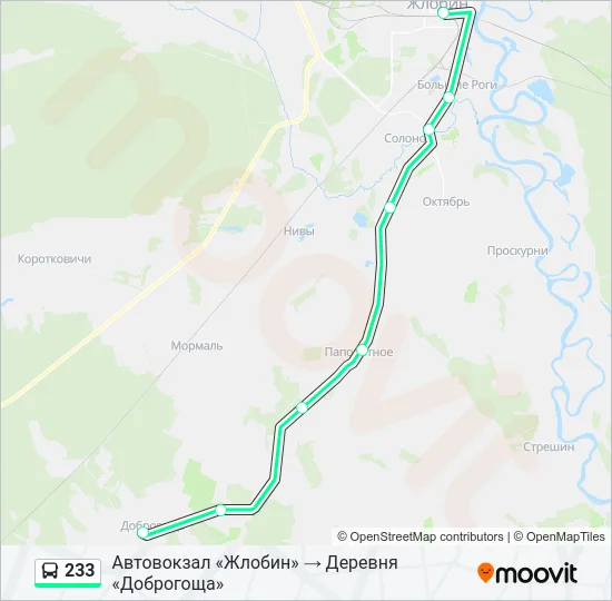 233 Bus Line Map