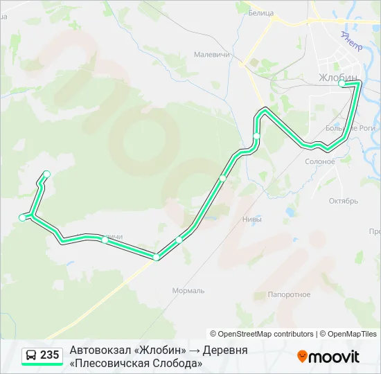235 Bus Line Map