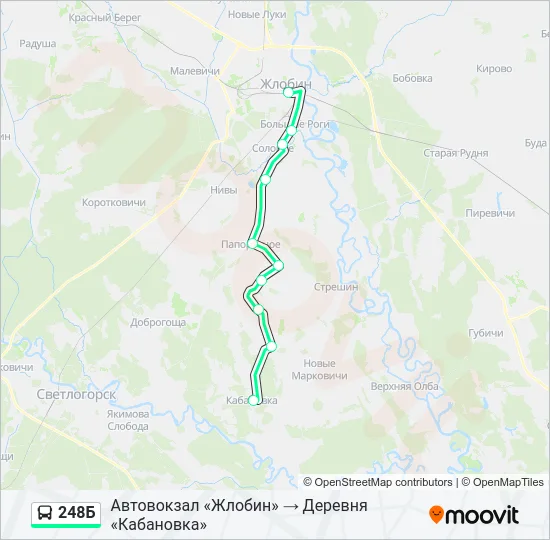 248Б Bus Line Map