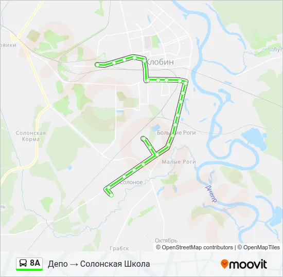 8А Bus Line Map