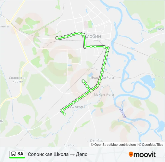 8А Bus Line Map