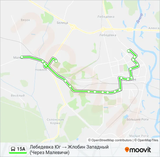 15А Bus Line Map