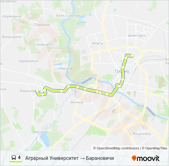 4 Bus Line Map