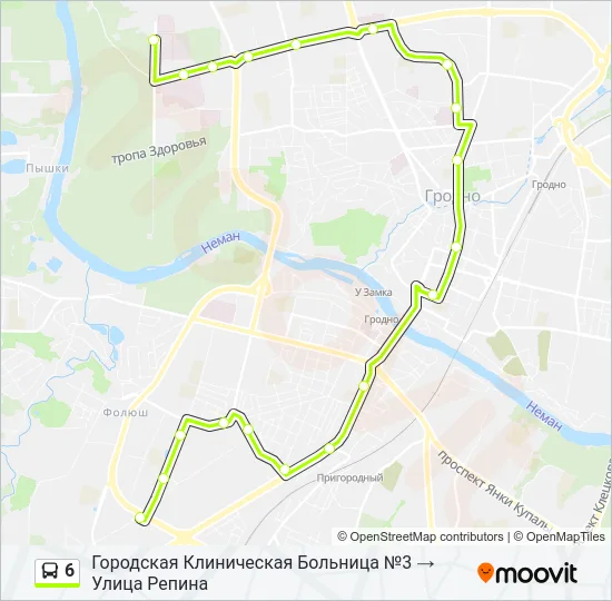 6 Bus Line Map