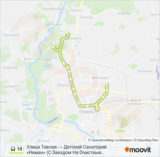 10 Bus Line Map