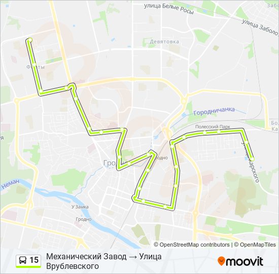 Карта расписание автобусов гродно