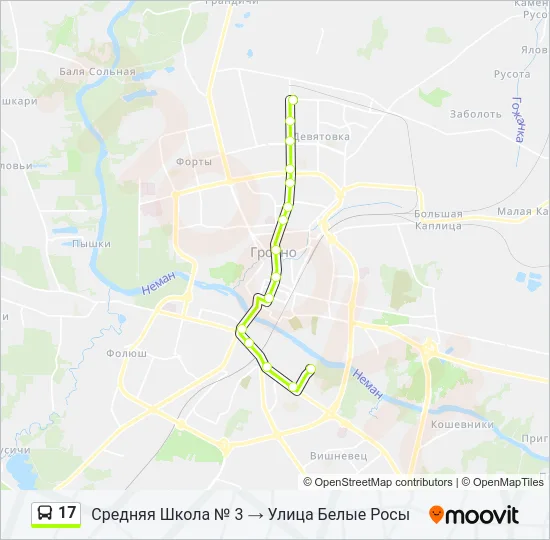 17 Bus Line Map