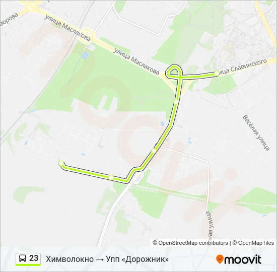 Автобус 23: карта маршрута