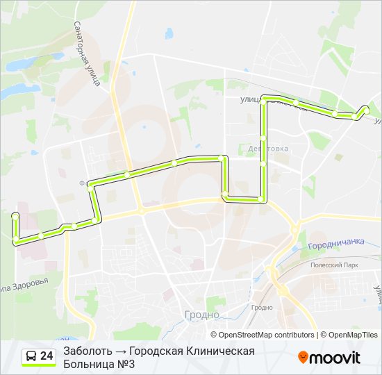 Автобус 24: карта маршрута
