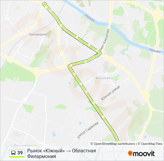 39 Bus Line Map
