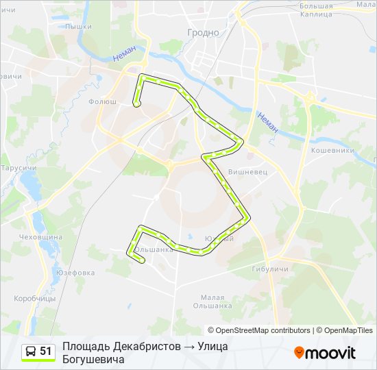 Route 51 расписание