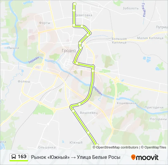16Э Bus Line Map