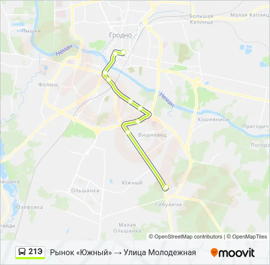 Автобус 21Э: карта маршрута