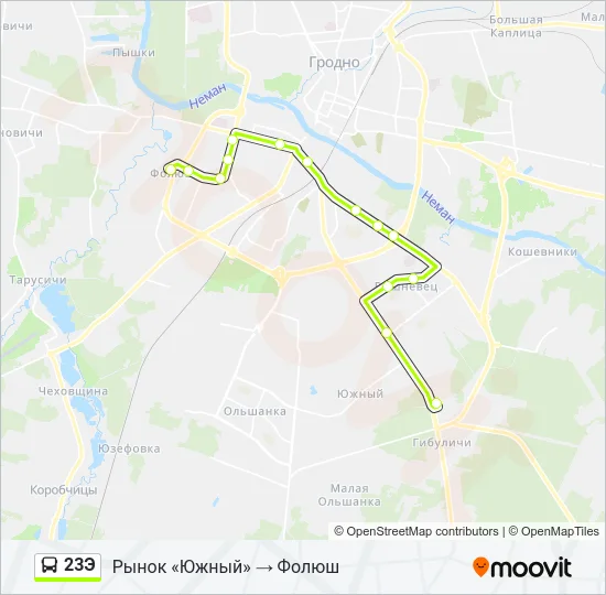 Автобус 23Э: карта маршрута