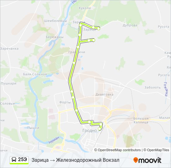 Автобус 25Э: карта маршрута