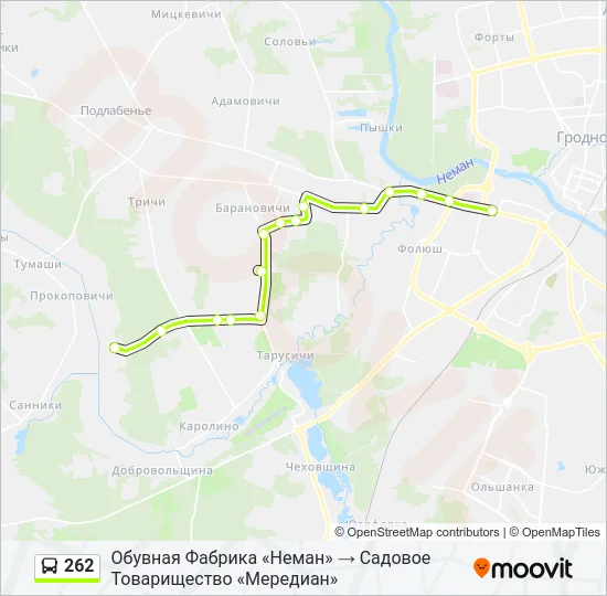 262 Bus Line Map