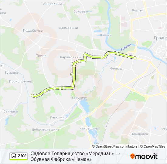 262 Bus Line Map