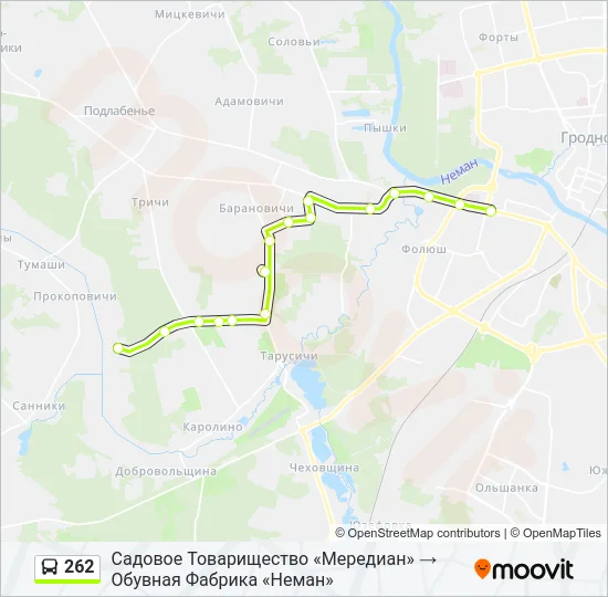 262 Bus Line Map