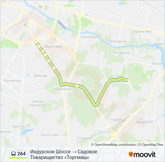 264 Bus Line Map