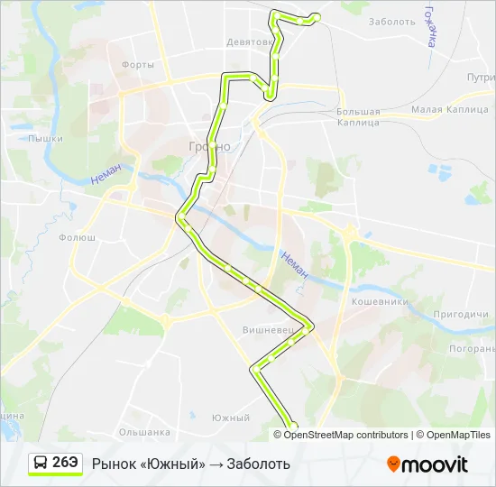 26Э Bus Line Map