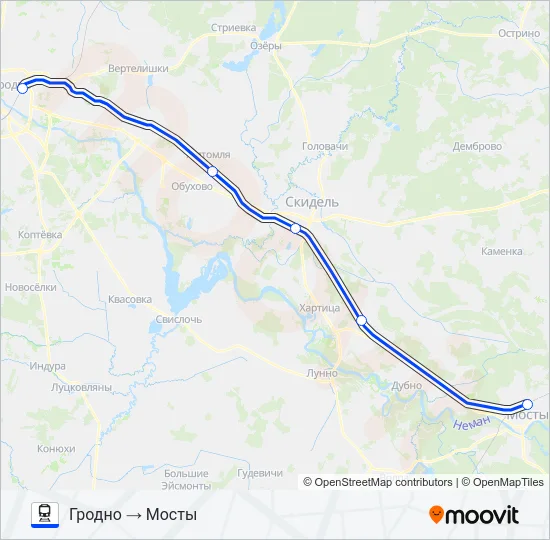 МОСТЫ Train Line Map