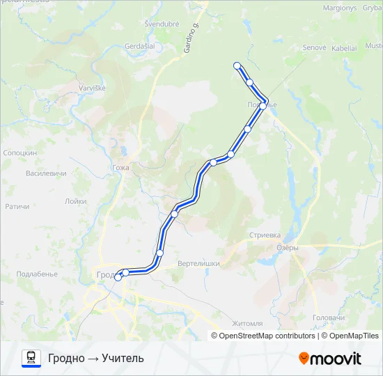 УЧИТЕЛЬ Train Line Map