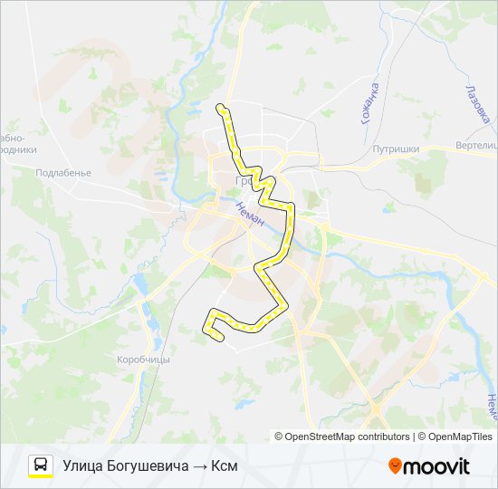 1-Т bus Line Map