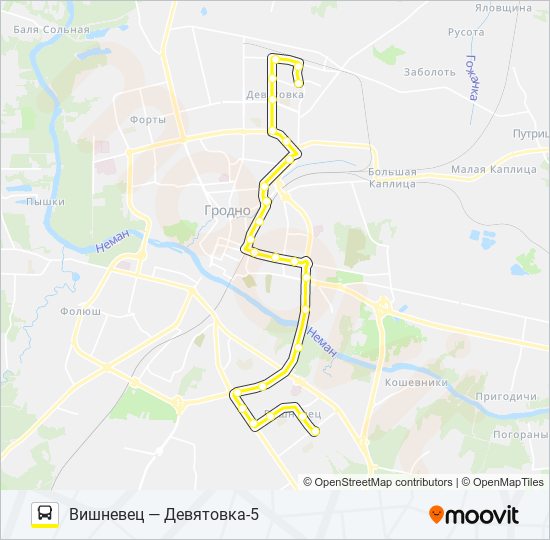 2-Т bus Line Map