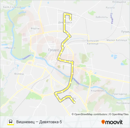 2-Т Bus Line Map