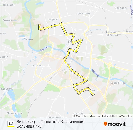 8-Т bus Line Map