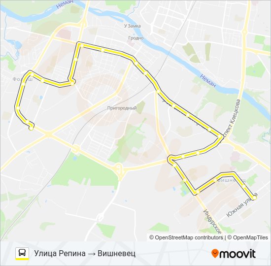 Автобус 11-Т: карта маршрута