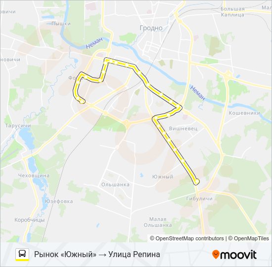Автобус 11-Т: карта маршрута