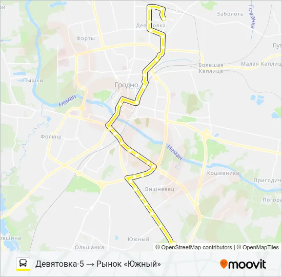 Автобус 17-Т: карта маршрута